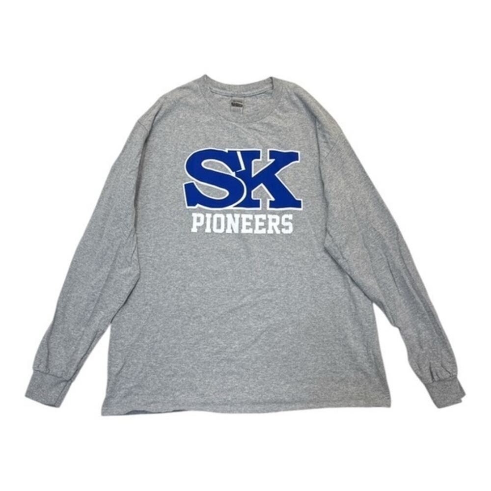 Simon Kenton Pioneers Graphic T-shirt Men’s Size Large long sleeve crewneck gray